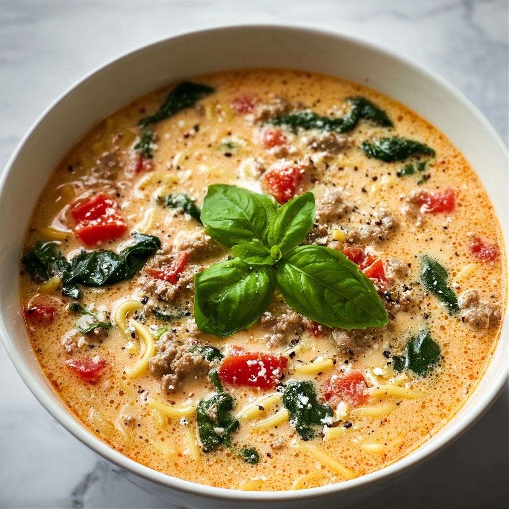 Delicious Parmesan Beef Sausage Ditalini Soup Recipe - Recipe Image