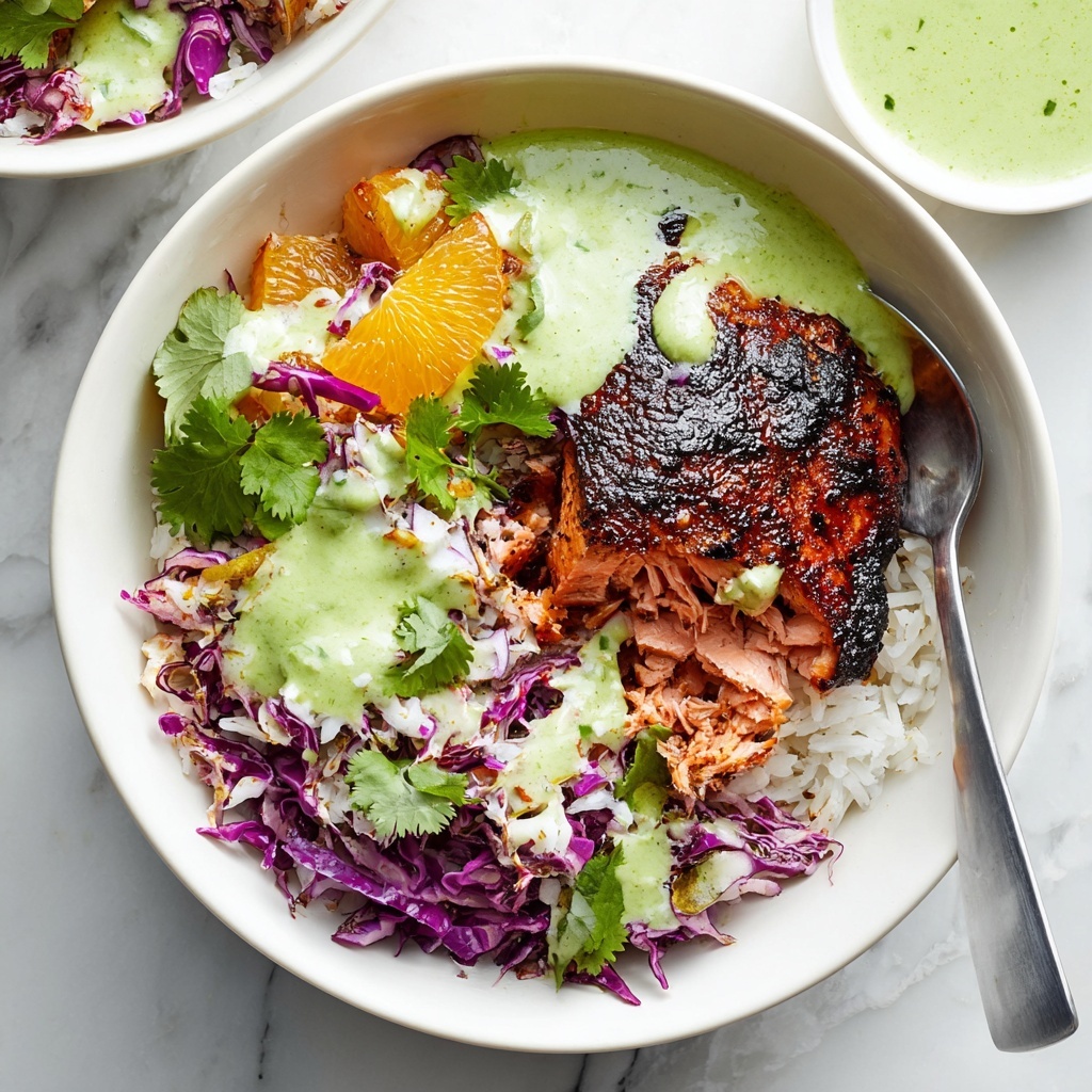 Chipotle Salmon with Orange Salsa and Aji Verde Recipe - Recipe Image