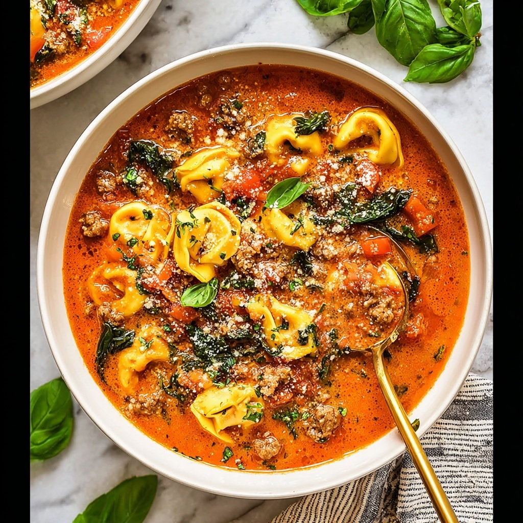 Crockpot Sausage Tortellini Soup Recipe - Recipe Image