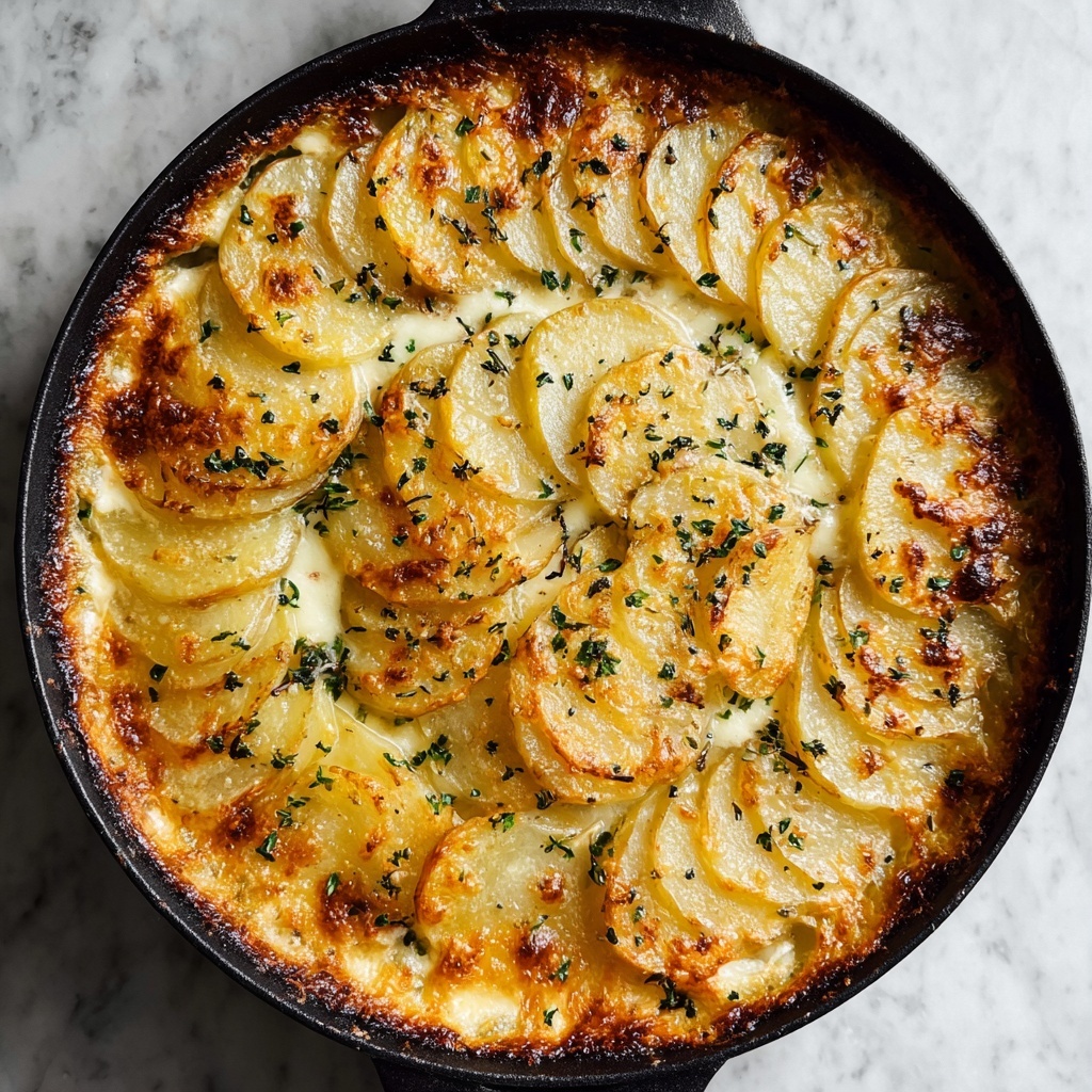 Crispy Parmesan and Gruyère Potato Gratin Recipe - Recipe Image