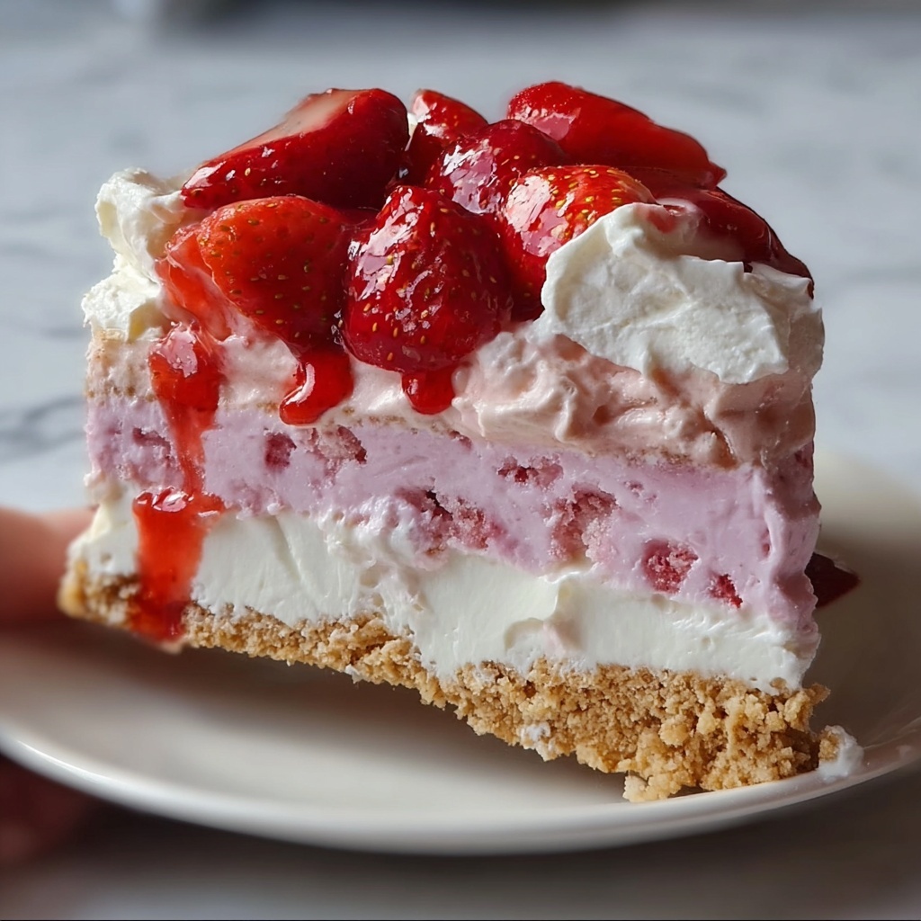 Tropical Strawberry Split Cake Recipe - Recipe Image