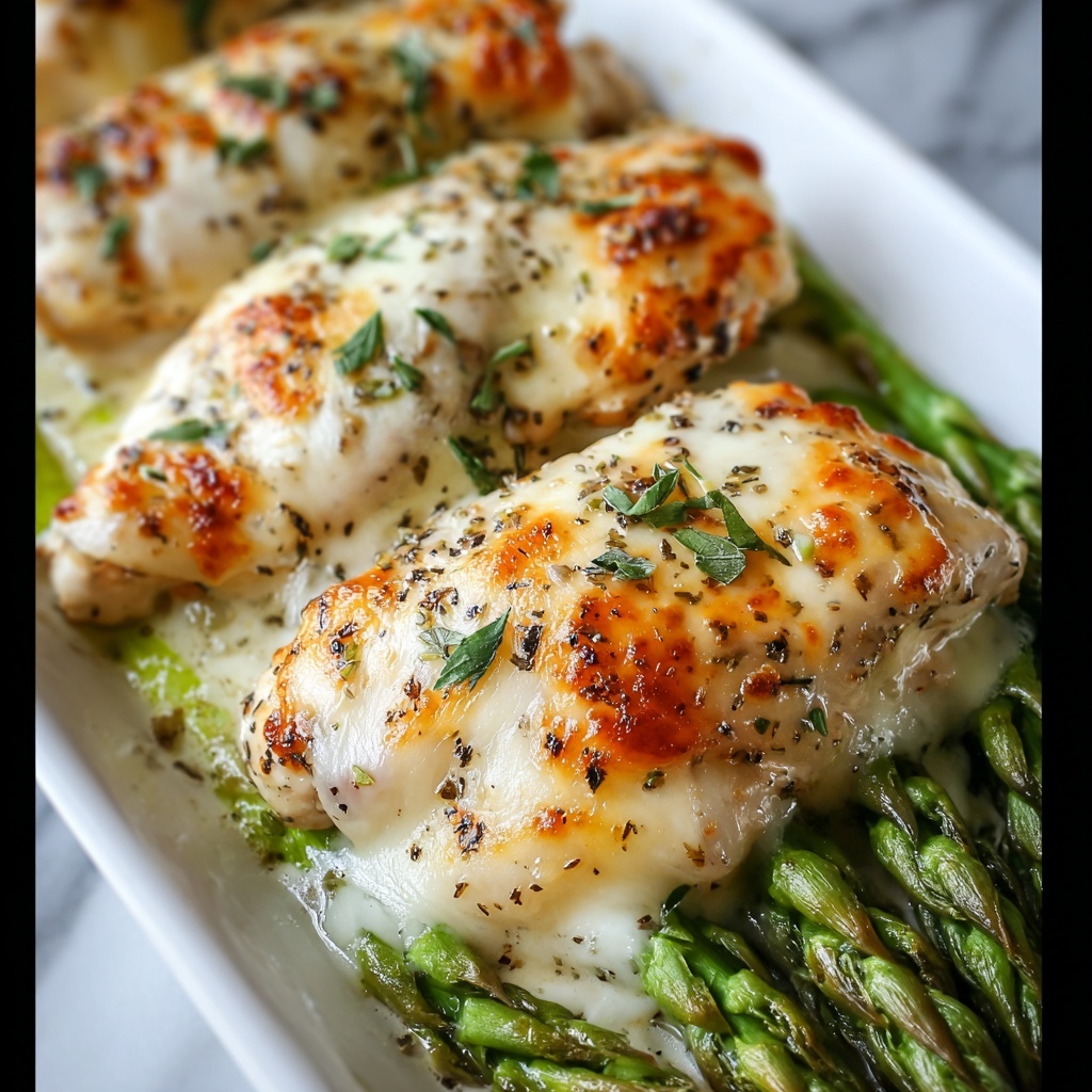 Caesar Chicken with Asparagus Recipe - Recipe Image