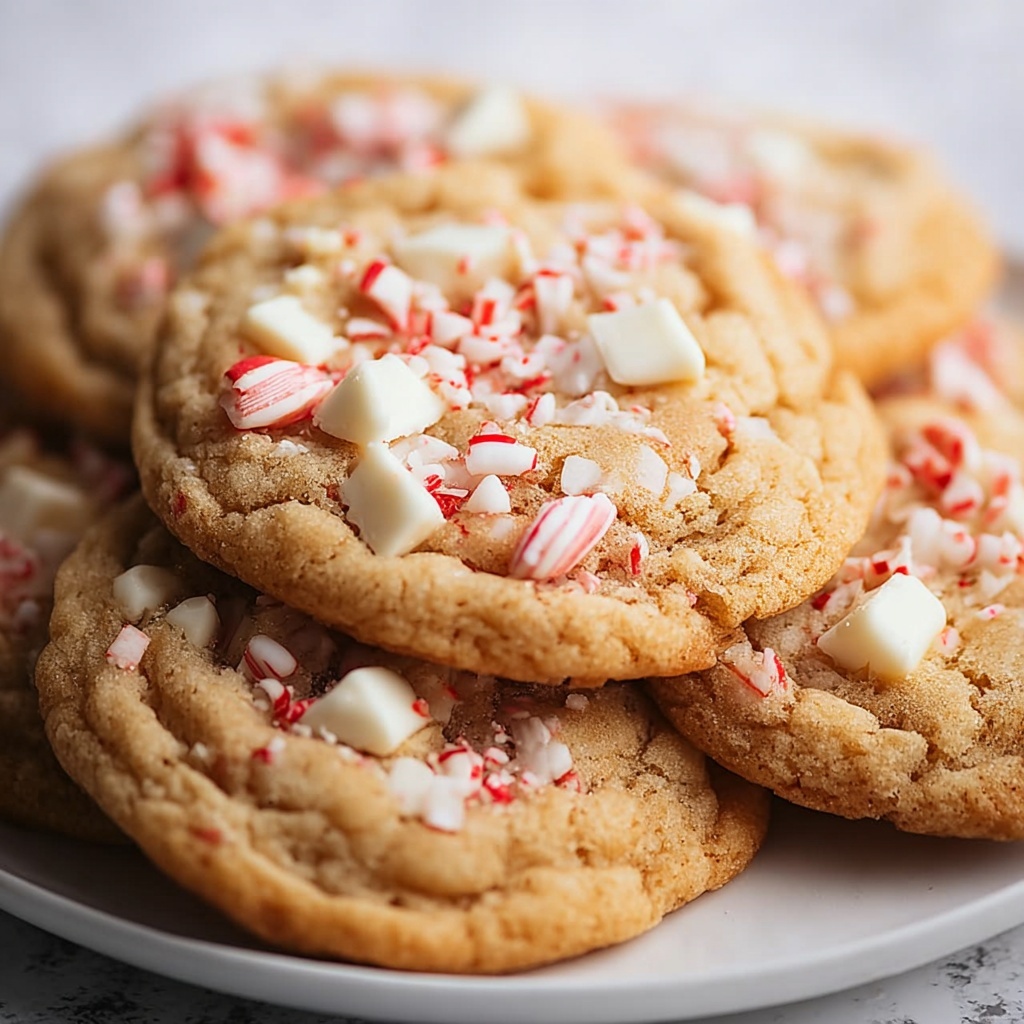 White Chocolate Peppermint Crunch Cookies Recipe - Recipe Image