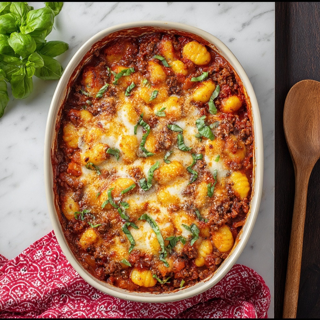 Cheesy Bolognese Gnocchi Bake Recipe - Recipe Image