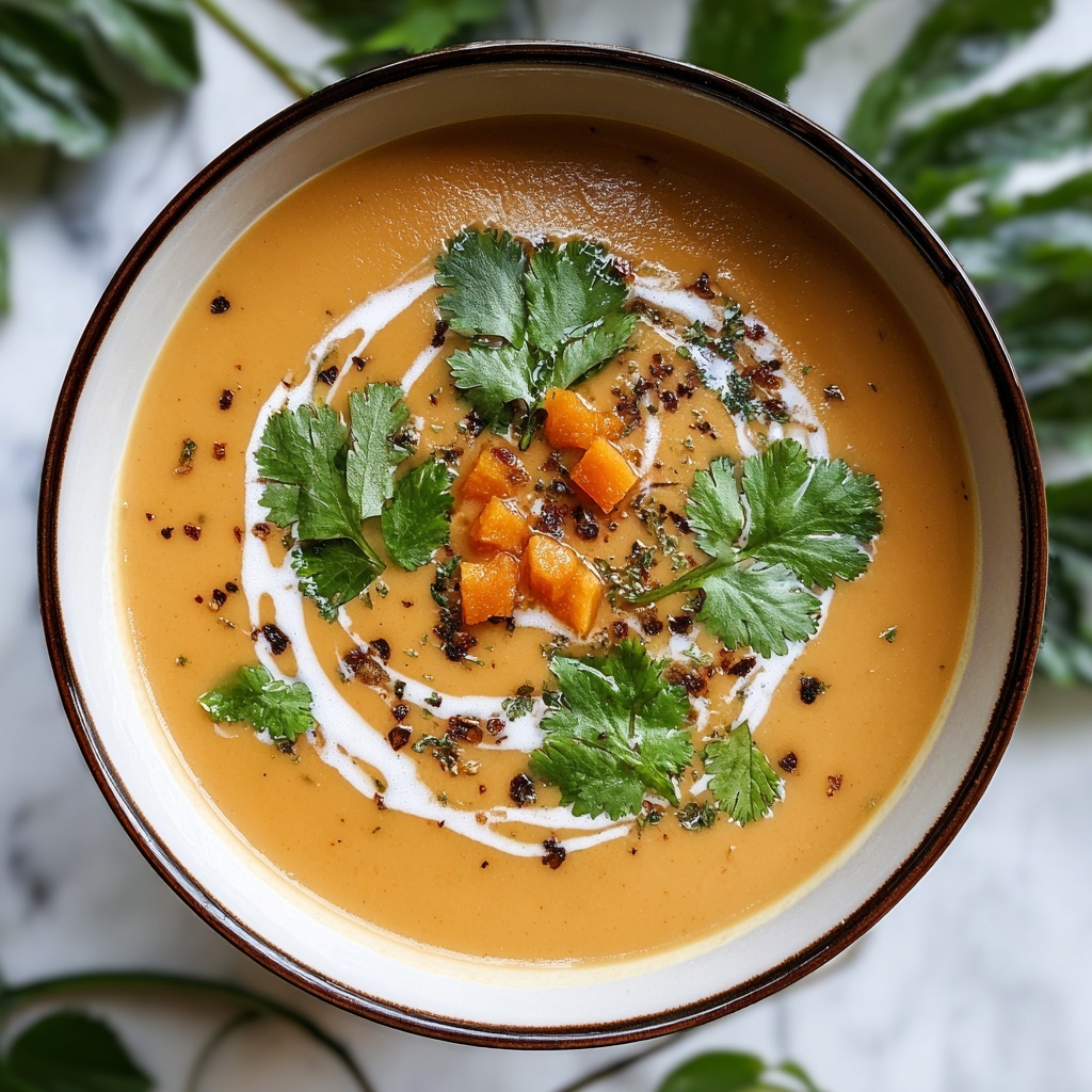 Spiced Butternut Squash and Sweet Potato Soup Recipe - Recipe Image