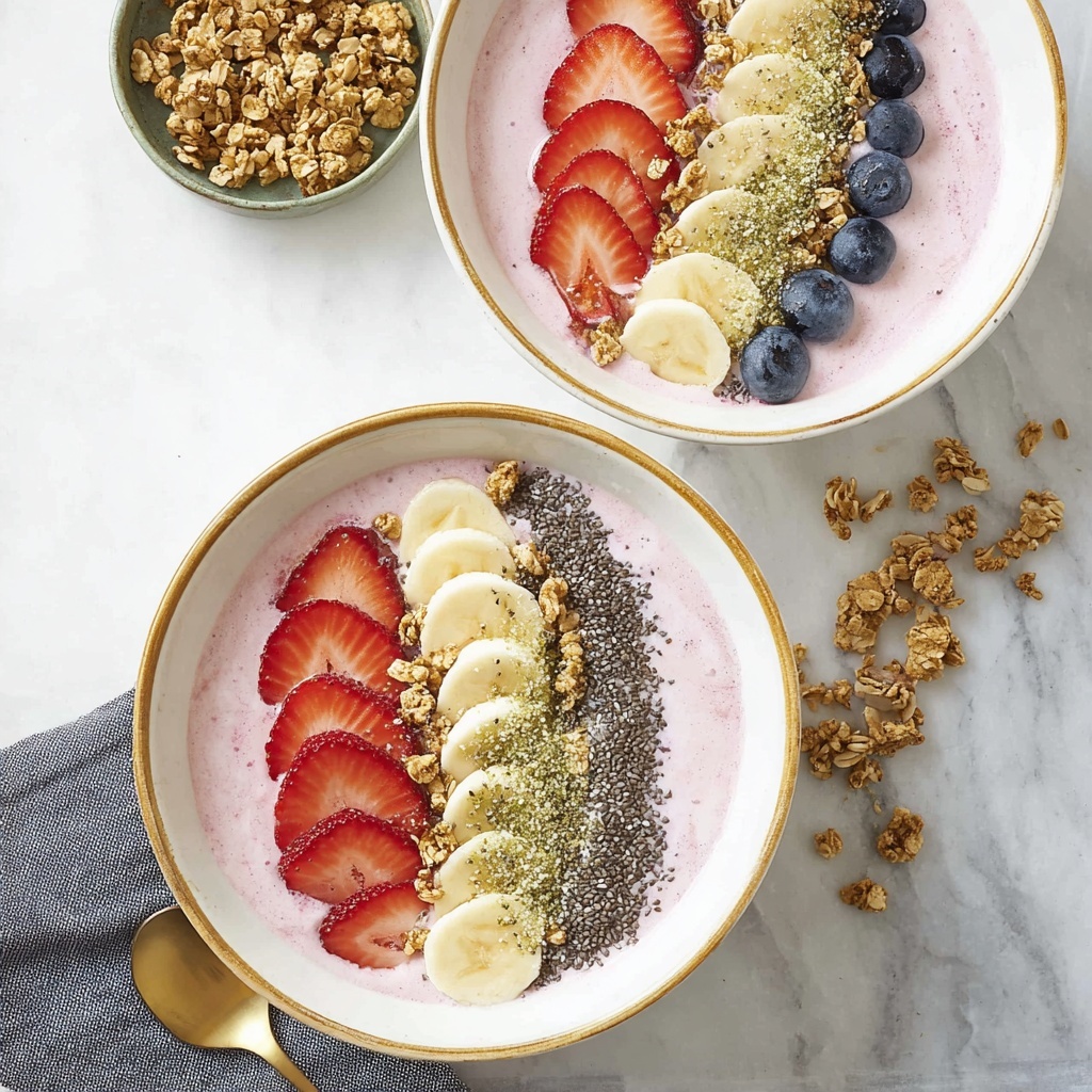 Strawberry Banana Smoothie Bowl Recipe - Recipe Image