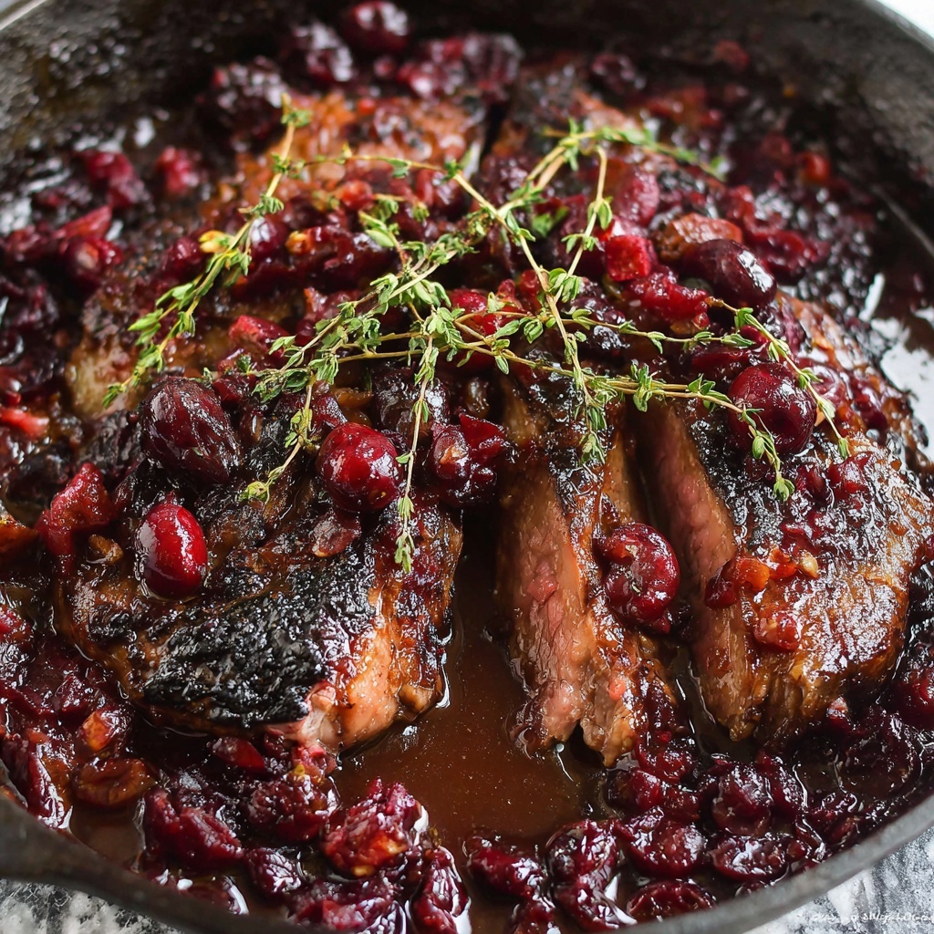 Cranberry Balsamic Roast Beef Recipe - Recipe Image