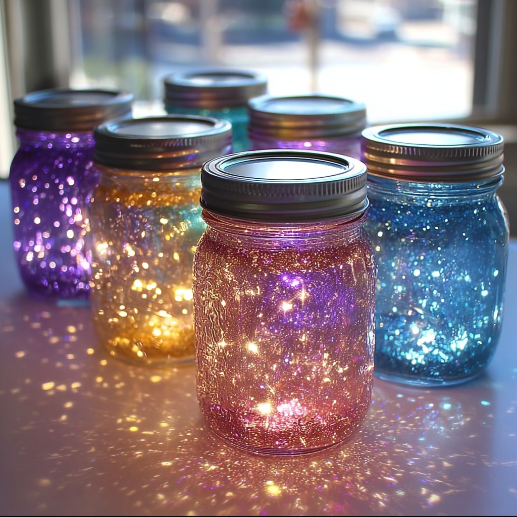 Suncatcher Glitter Jars: Create Sparkling Magic in Minutes Recipe - Recipe Image