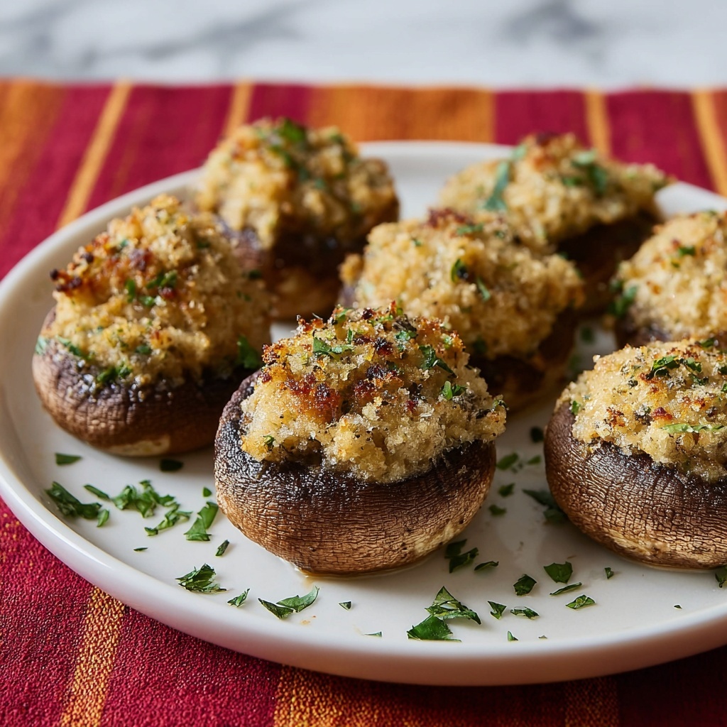 Air Fryer Stuffed Mushrooms Recipe - Recipe Image
