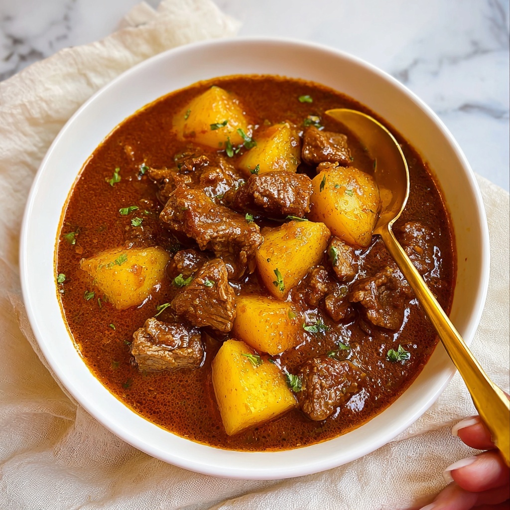 Carne con Papas: Mexican Beef Stew with Potatoes and Tomato Sauce Recipe - Recipe Image