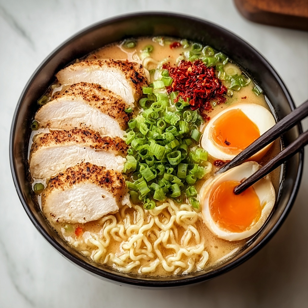 Silky Garlic Chicken Ramen: Ultimate Comfort in a Bowl! - Recipe Image