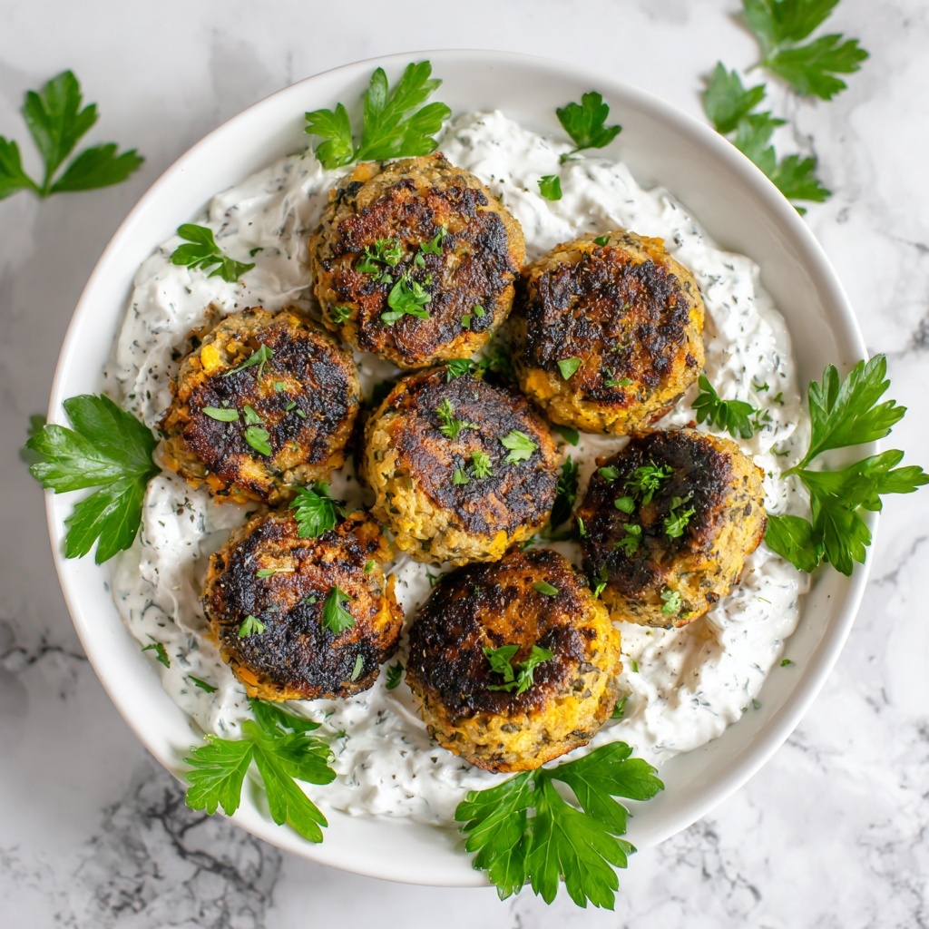 Crispy Grilled Chicken Kofta with Garlic Yogurt Bliss - Recipe Image