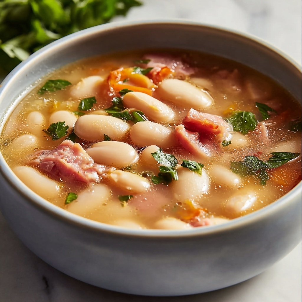 Warm Your Soul with Hearty Ham and Bean Soup Delight Recipe - Recipe Image