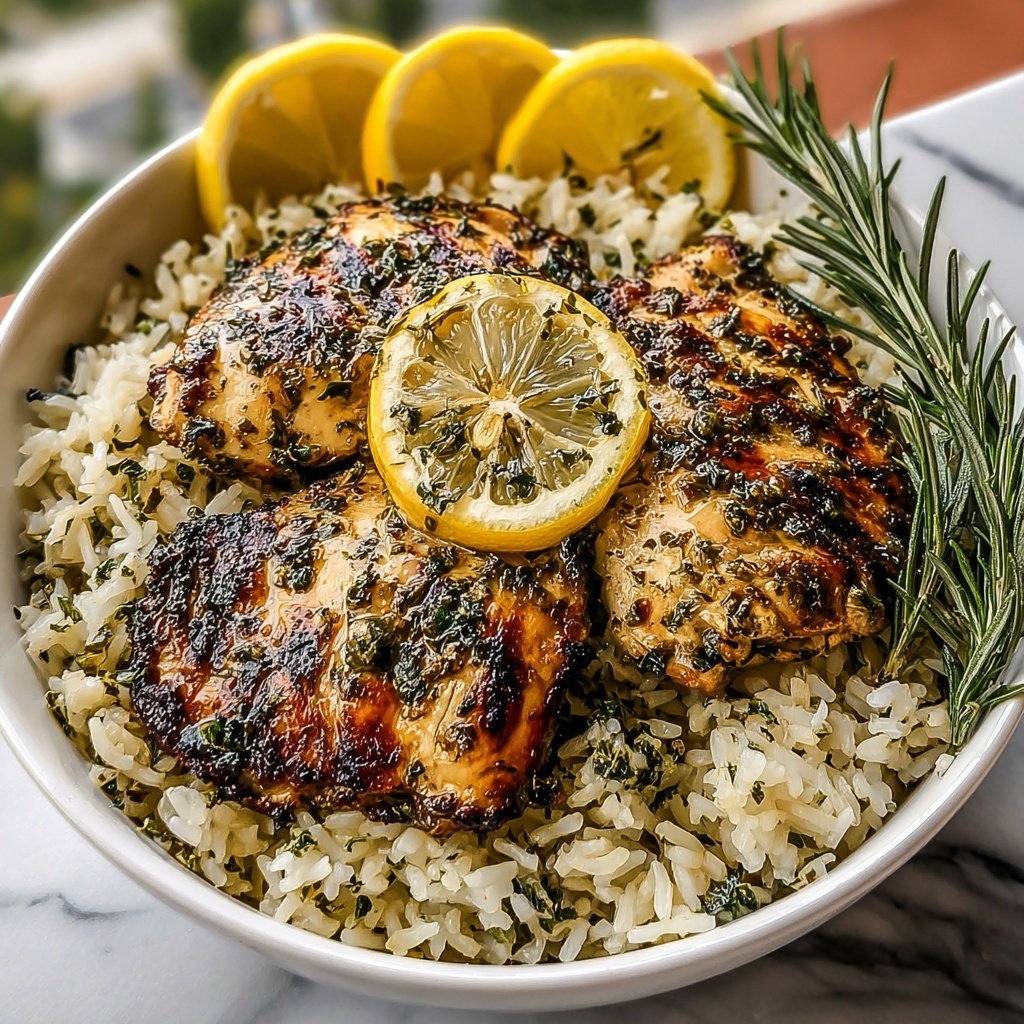 Lemon Herb Chicken and Rice Recipe - Recipe Image
