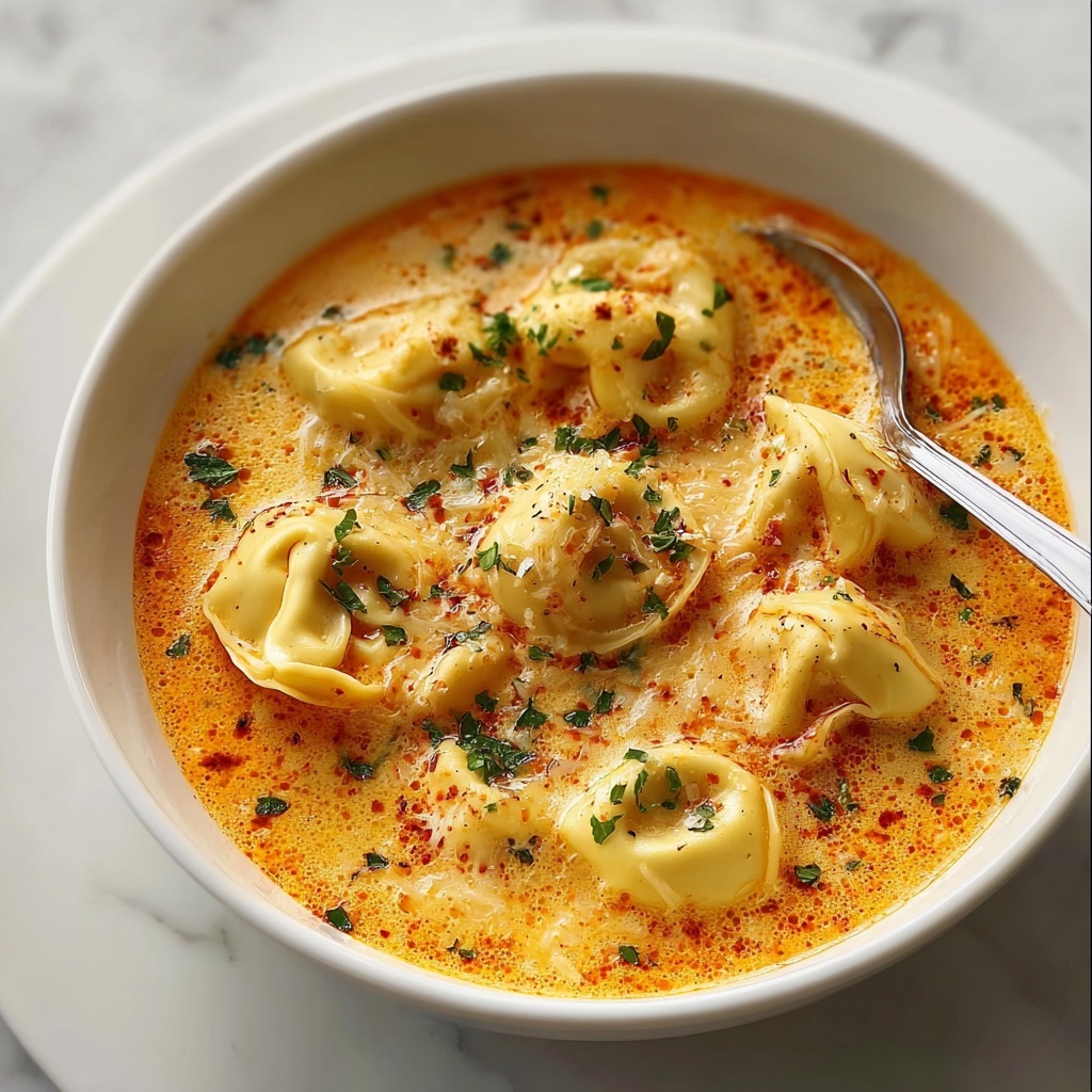 Warm Up with Creamy Cheesy Tomato Tortellini Soup Recipe - Recipe Image