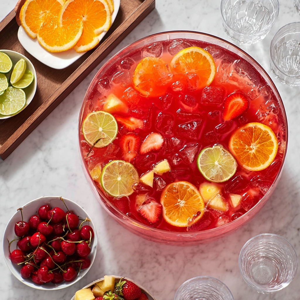Party Punch with Hawaiian Punch, Rum, and Fresh Fruit Recipe - Recipe Image