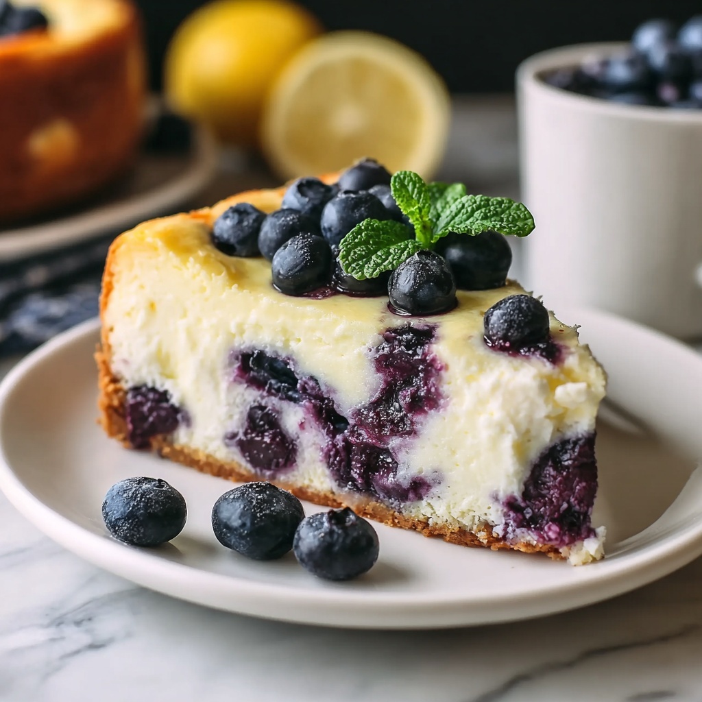 High-Protein Lemon Blueberry Breakfast Bake with Cottage Cheese Recipe - Recipe Image