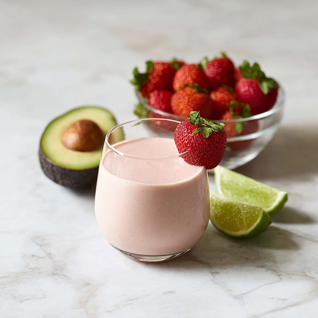 Strawberry Avocado Smoothie Recipe - Recipe Image