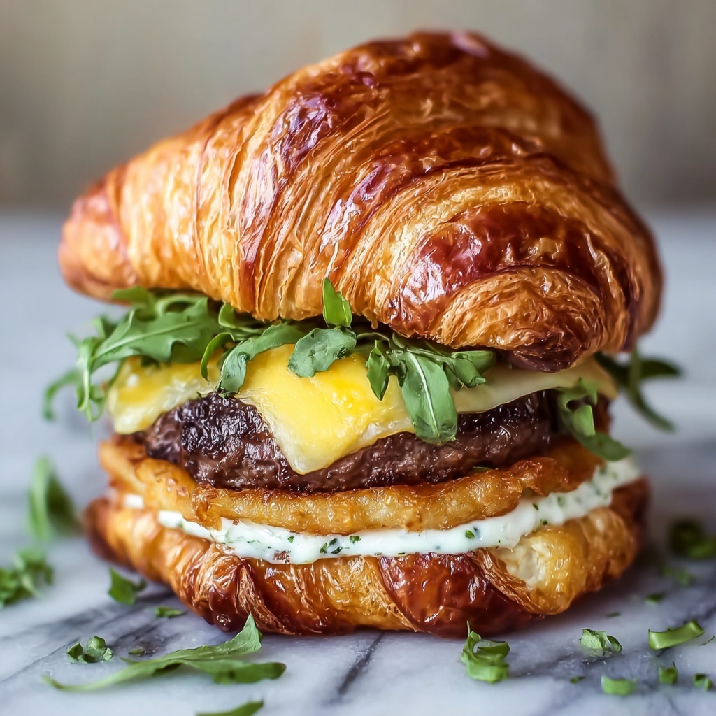 Ultimate Crispy Croissant Smash Burgers in 5 Easy Steps Recipe - Recipe Image