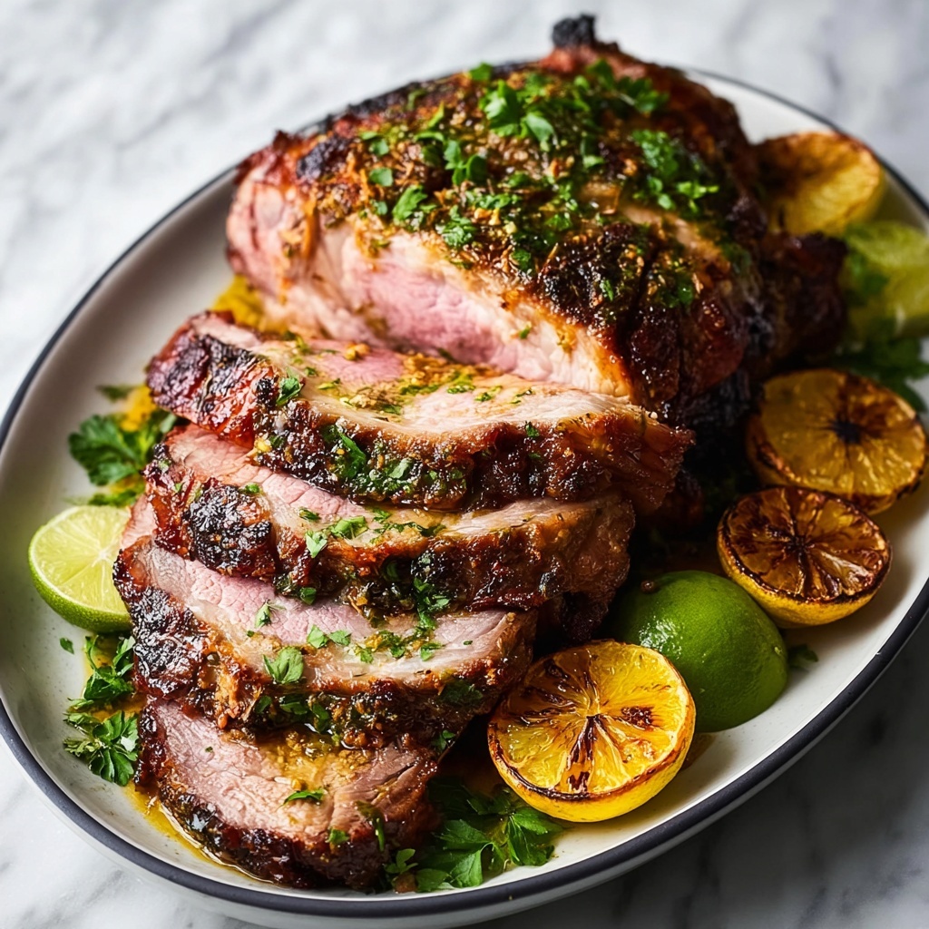 Roasted Cuban Mojo Pork: Flavorful Garlic Citrus Delight Recipe - Recipe Image
