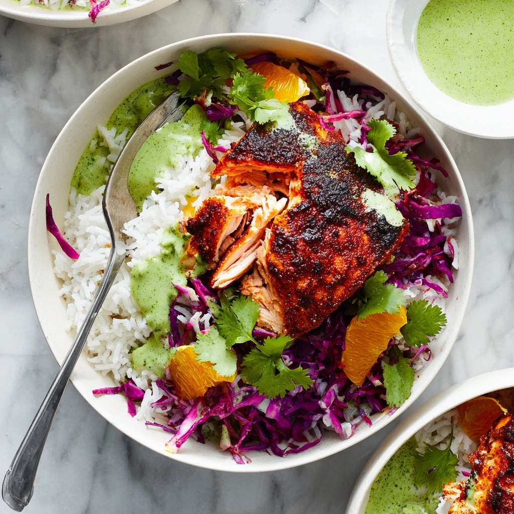 Chipotle Salmon with Orange Salsa and Aji Verde Recipe - Recipe Image