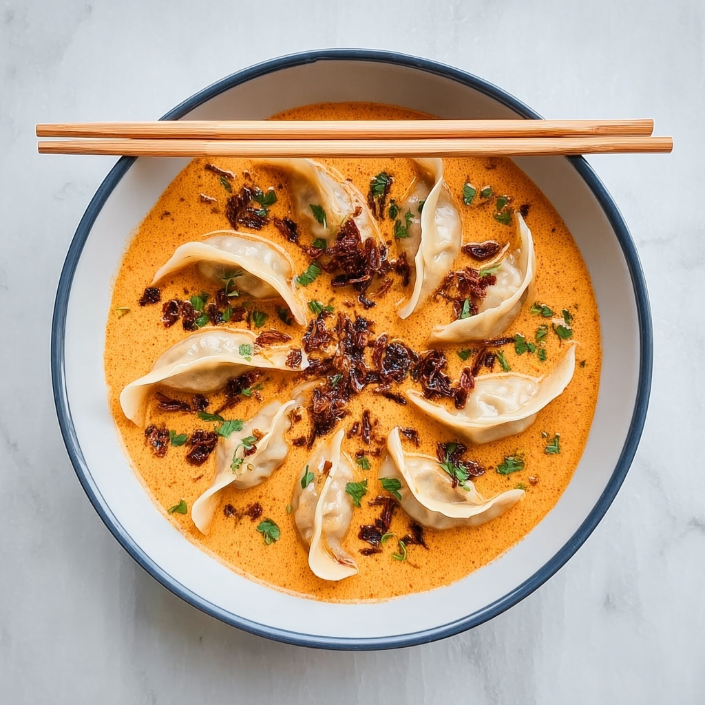 Baked Red Curry Dumplings with Coconut Sauce Recipe - Recipe Image