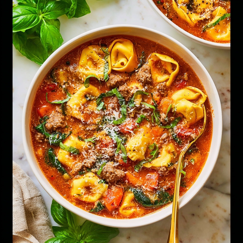 Crockpot Sausage Tortellini Soup Recipe - Recipe Image