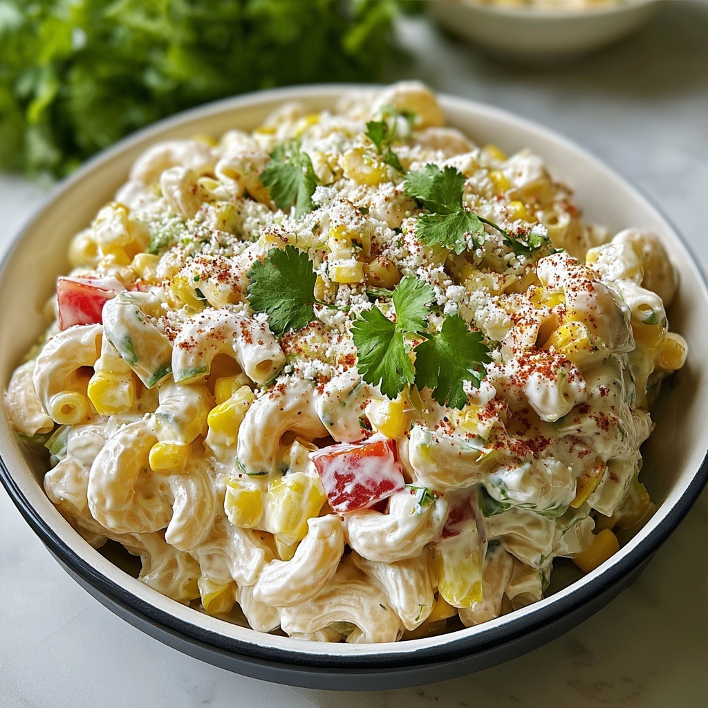 Elote Pasta Salad: A Vibrant Twist on a Classic Street Food Favorite Recipe - Recipe Image